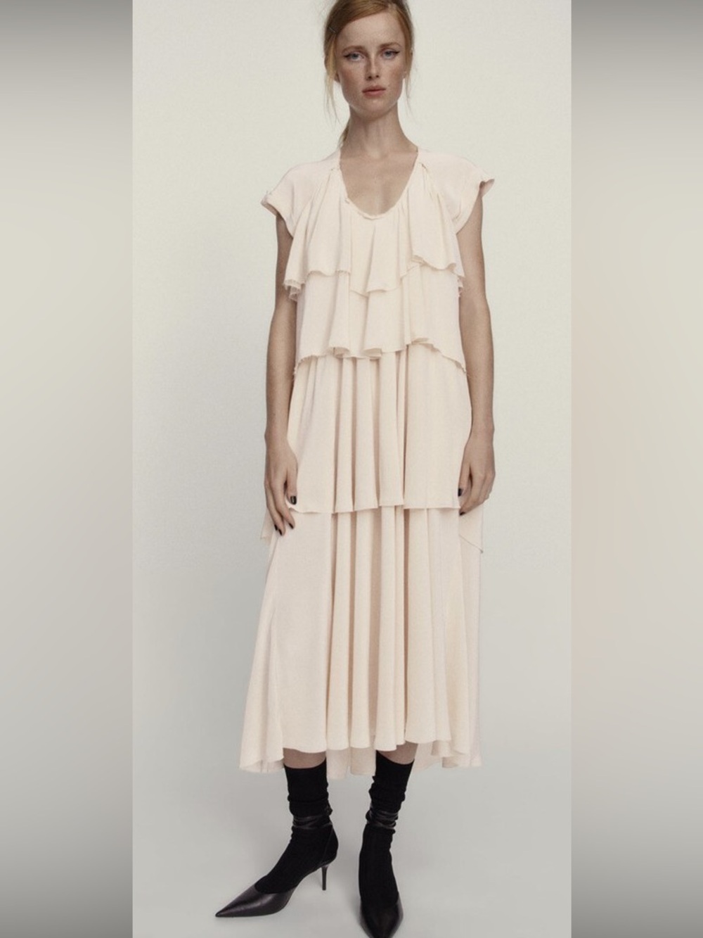 Zara Studio Ruffled Dress limited edition 2021 Small NWT